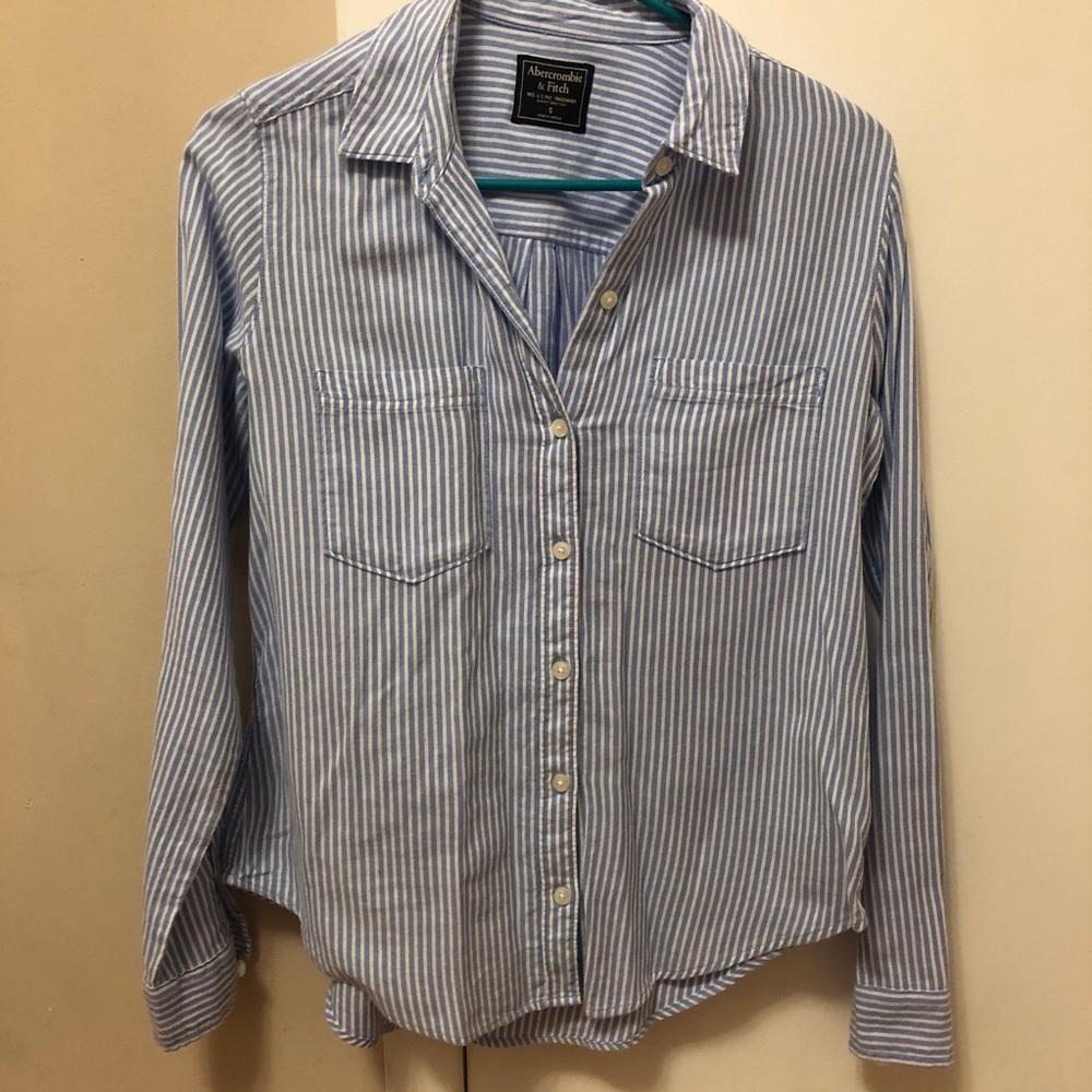 Abercrombie stripe button down shirt